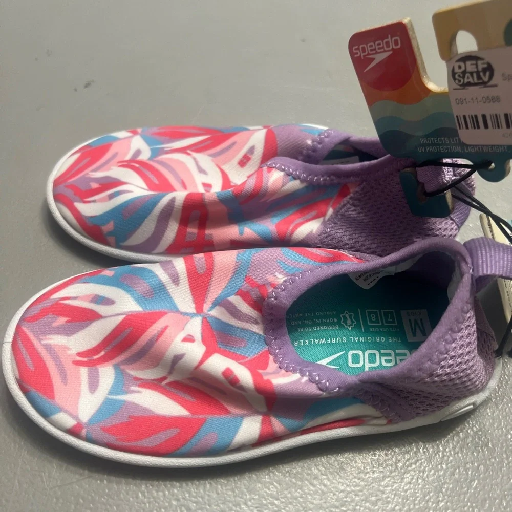 Speedo Girls Toddler Shore Explore Water‎ Shoes Pink Blue And Purple Size 7/8